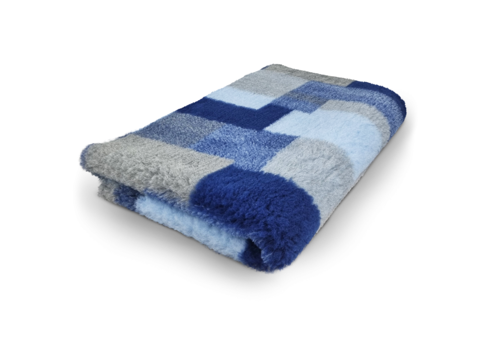 Tapis Vet Bed Patchwork Bleu